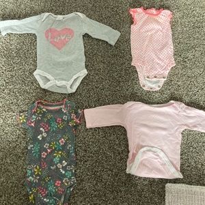Baby girls onesies bundle size newborn
